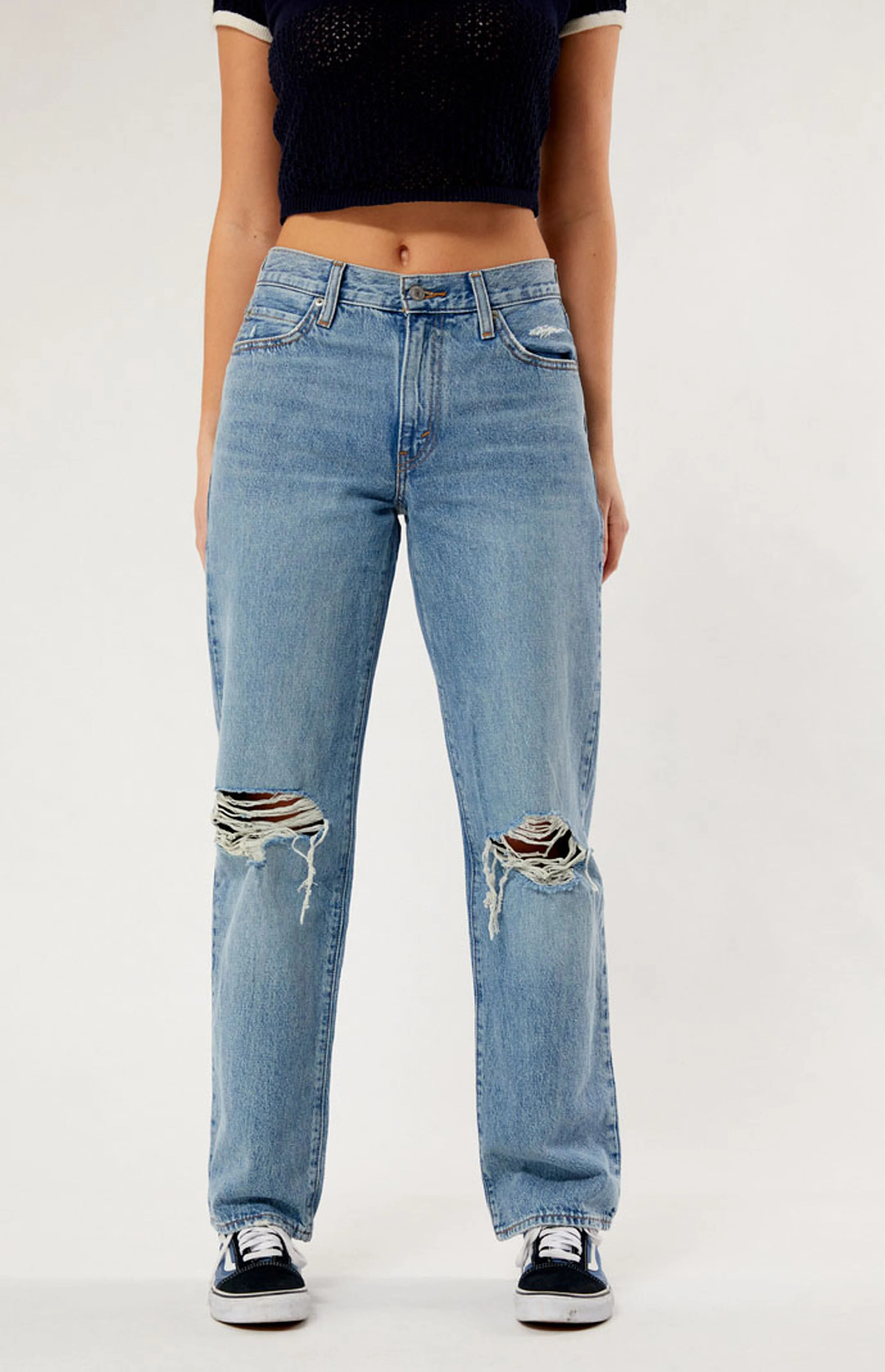 Levi's Medium Indigo Ripped '94 Baggy Jeans | PacSun