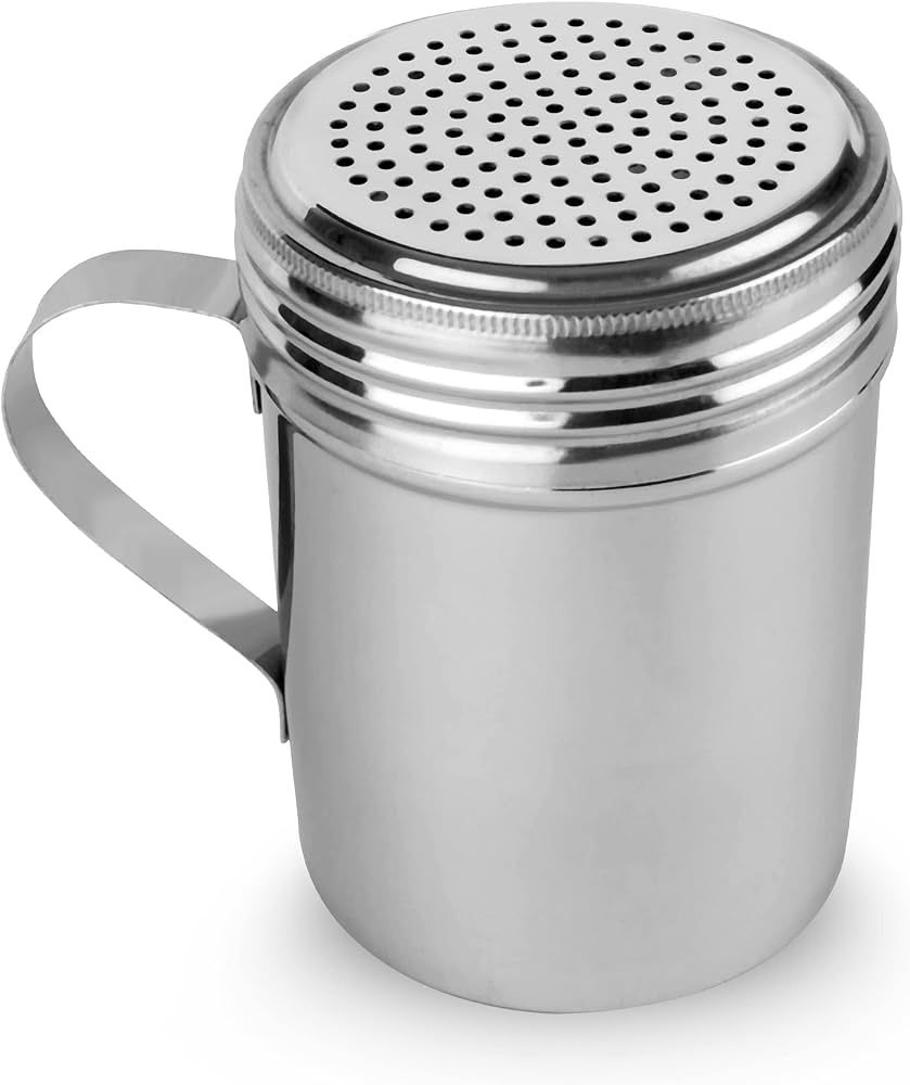 EHOMEA2Z Stainless Steel Dredge Shaker 10 Oz Ideal For Salt, Spice, Sugar, Flour (1, 10 oz With H... | Amazon (US)