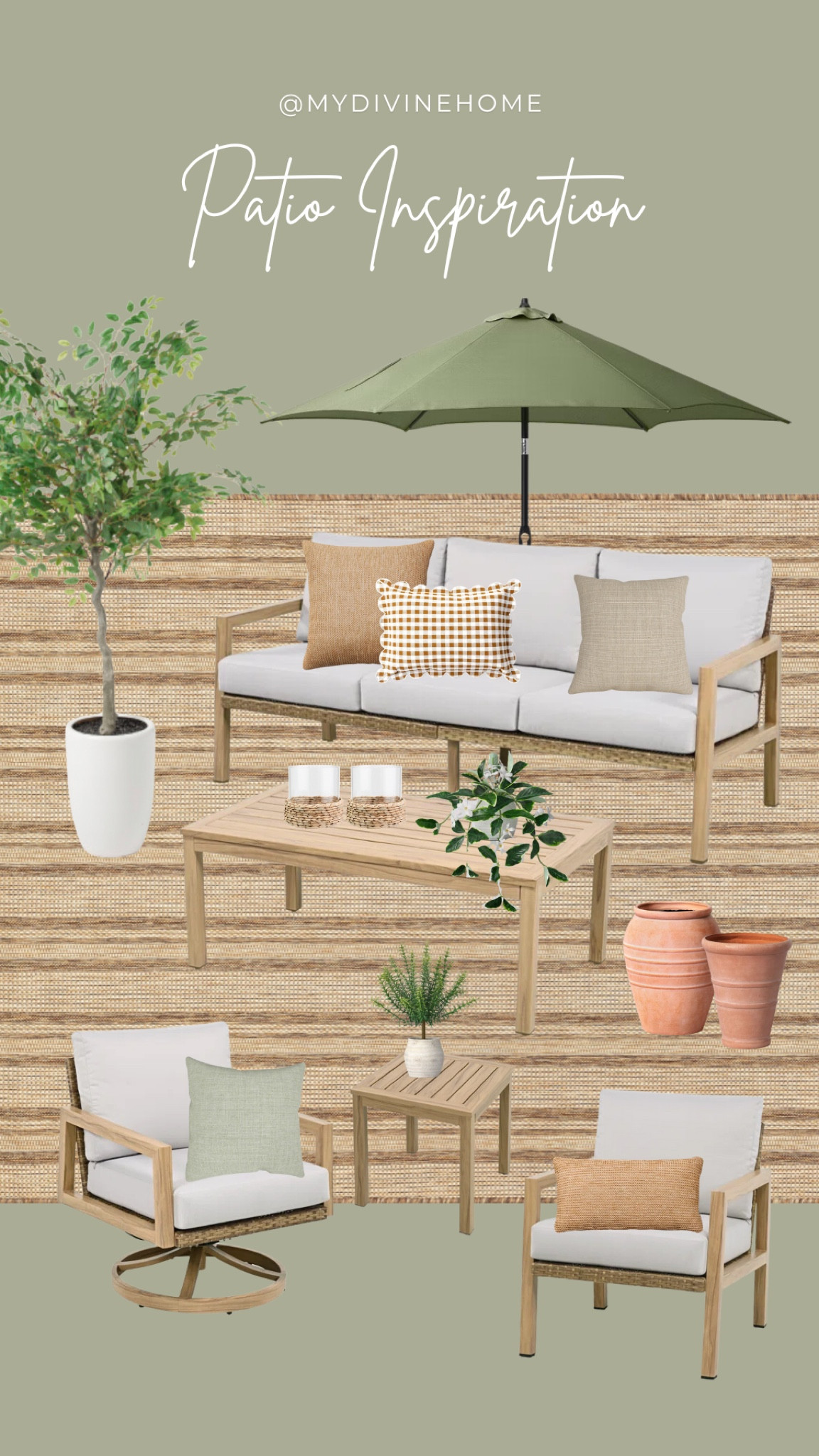 Favorite new outdoor finds! This patio set from Wayfair has a wood rattan look but it’s made out of aluminum! Amazing durability. 

Pottery barn look for less, outdoor decor, patio decor, outdoor furniture, patio furniture, outdoor rugs, interior designer, backyard ideas, patio design

#LTKStyleTip #LTKHome #LTKSaleAlert