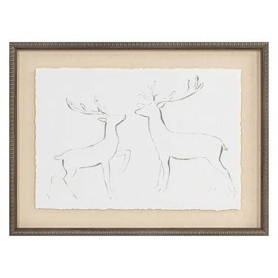 My Texas House Two Reindeer Framed Holiday Wall Art 24x18 | Walmart (US)