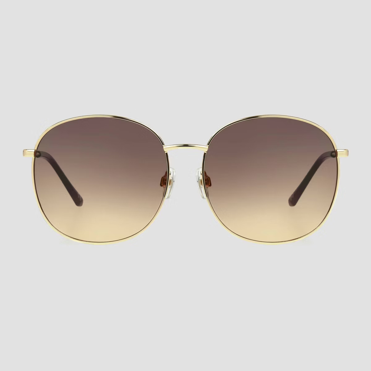 Women's Oversized Metal Round Sunglasses - Universal Thread™ Gold: Scratch-Resistant, UV Protec... | Target