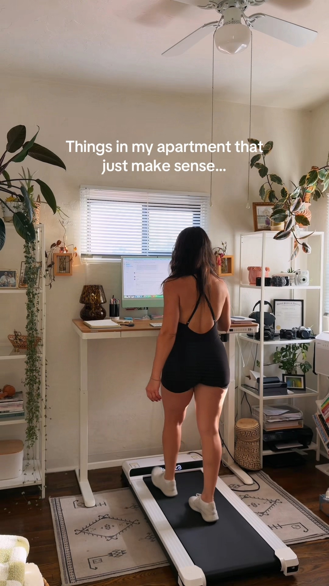 My standing desk & walking pad just make sense in my casita 🌿 

I purchased these from Amazon & personally love them & recommend for a work from home space like mine 🤎 Link is in my bio 🫶🏼

#homeofficedecor #apartmentgoals #livingalone #homeofficeinspiration #workfromhomesetup 

#LTKActive #LTKdayinmylife #LTKHome