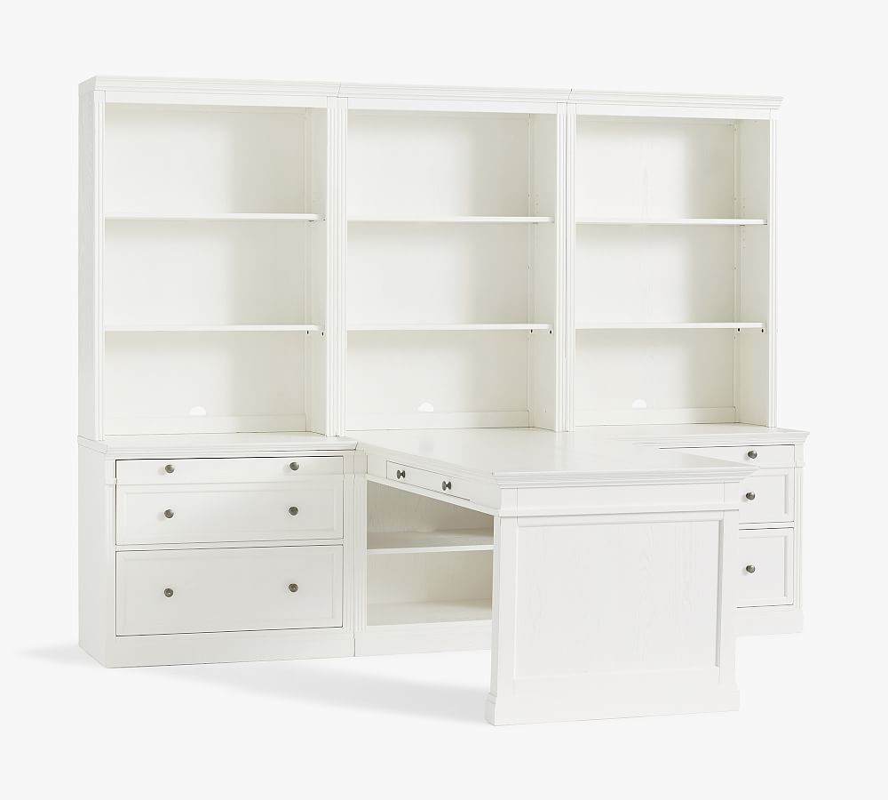 Livingston Peninsula Desk with 105" Bookcase Suite | Pottery Barn (US)