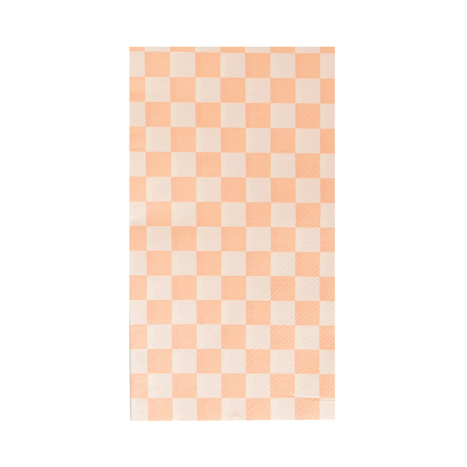 Check It! Peaches N’ Cream Check Guest Napkins | Jollity & CO.