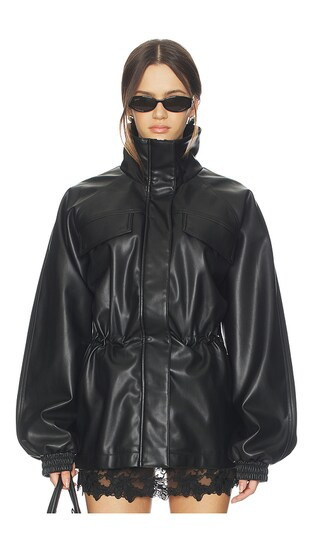 ALL THE WAYS Corina Faux Leather Jacket in Black. - size S | Revolve Clothing (Global)