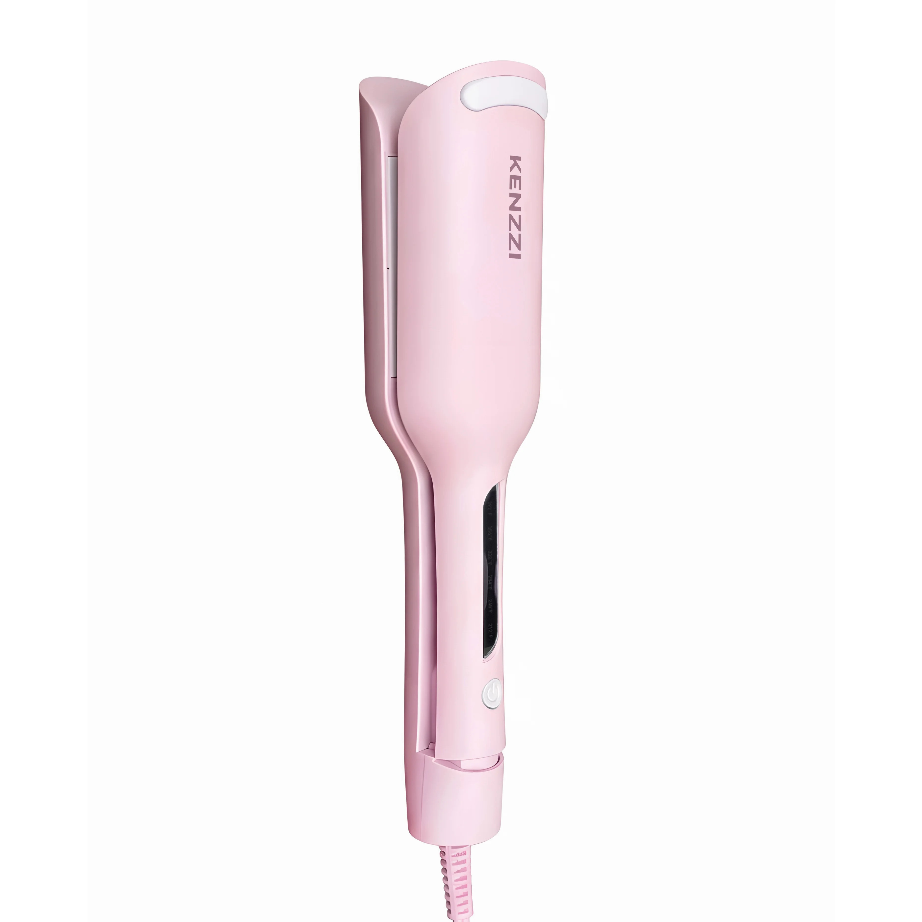 KENZZI Wave Styler 2-Barrel Hair Waver, 1.25 in, 6 Heat Settings, Pink | Walmart (US)