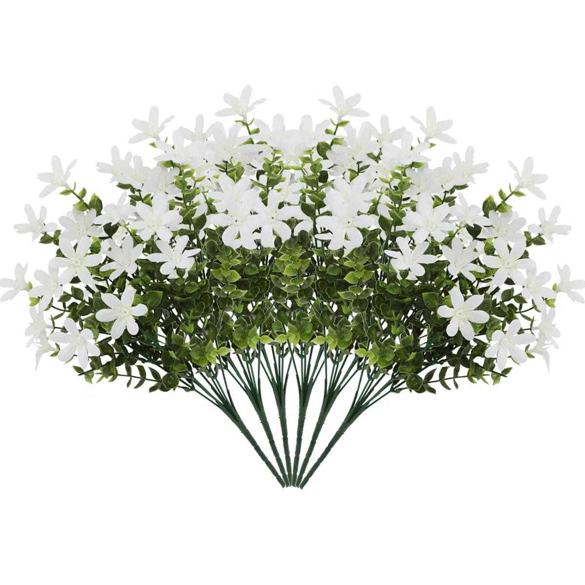 6 Bundles Artificial Flower For Outdoor & Indoor, 14.6'' Silk Flowers Faux Plants, Fake Wildflowe... | Wayfair North America