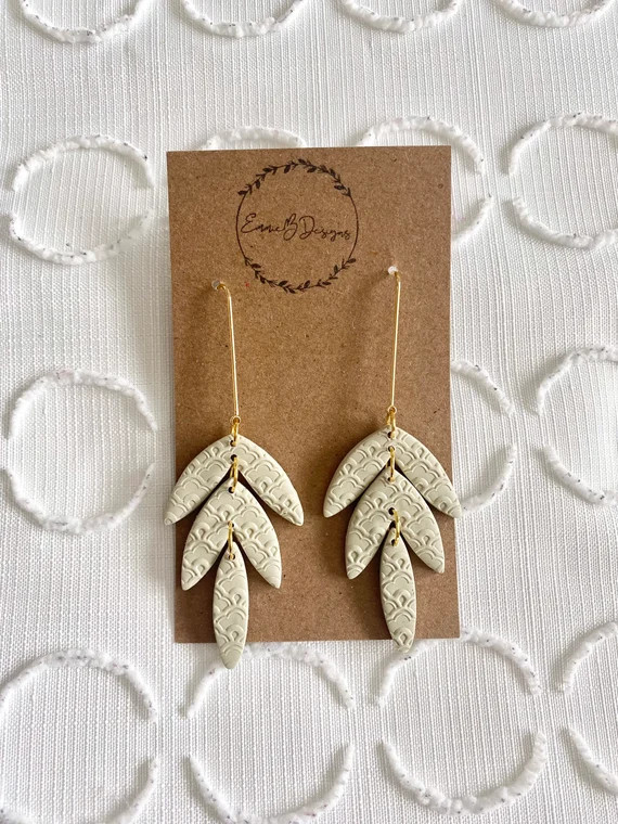 Polymer Clay Earring, The Kinley Earring in Sage. | Etsy (US)