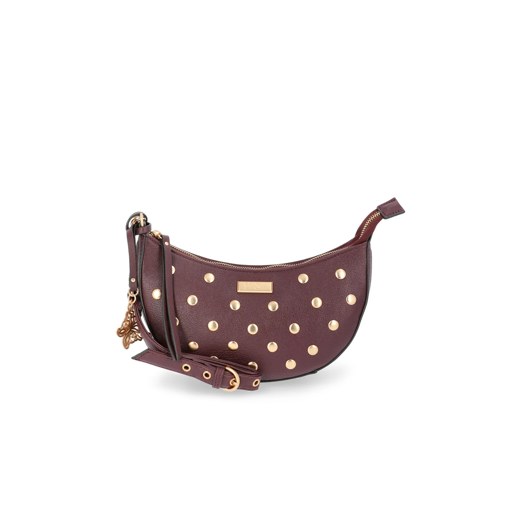 Jessica Simpson Women's Blanche Studded Crossbody Handbag, Pinot Noir | Walmart (US)
