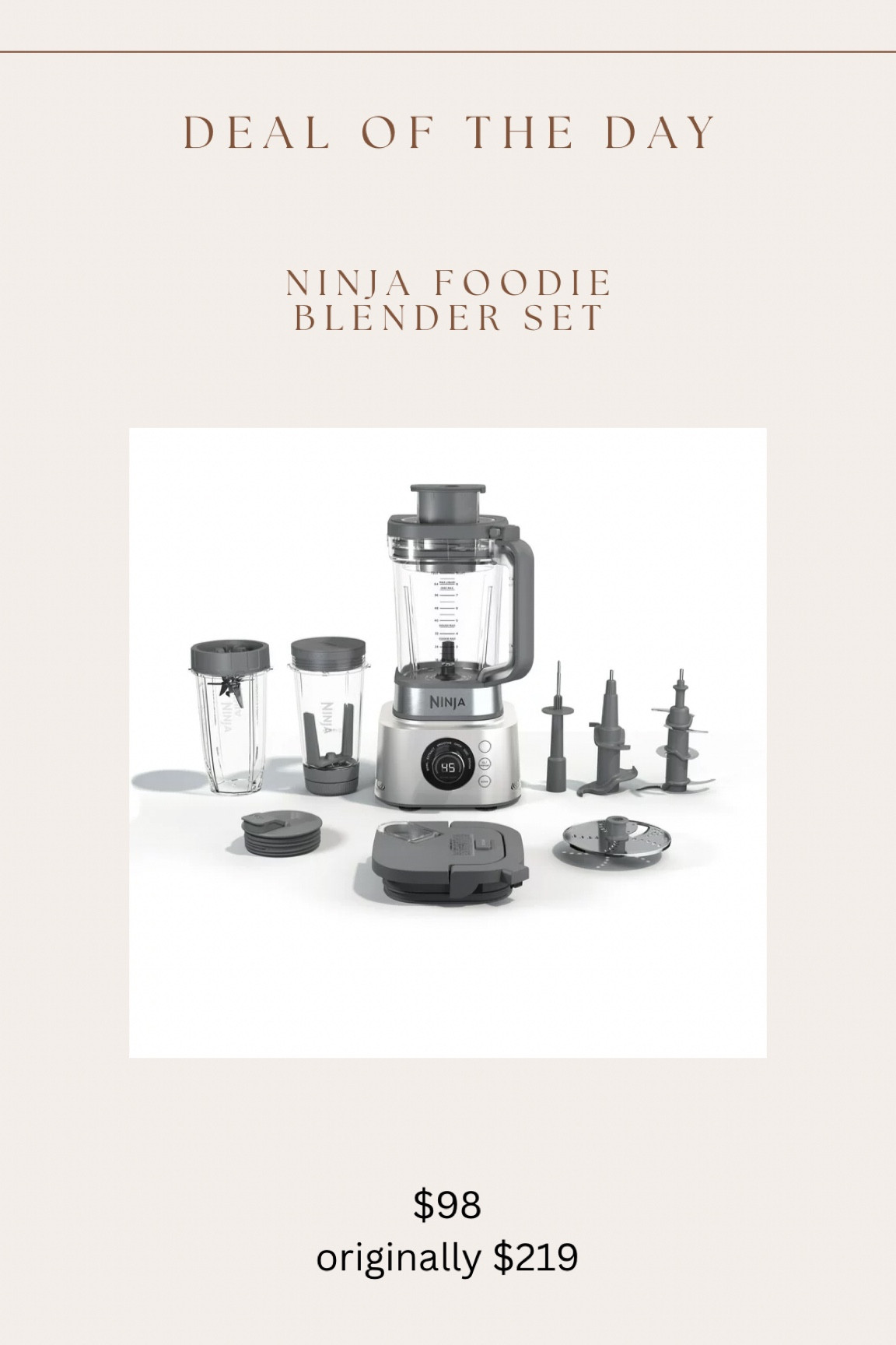 Ninja foodie blender set is $121 off right now!!! 

#LTKsalealert #LTKCyberWeek #LTKhome