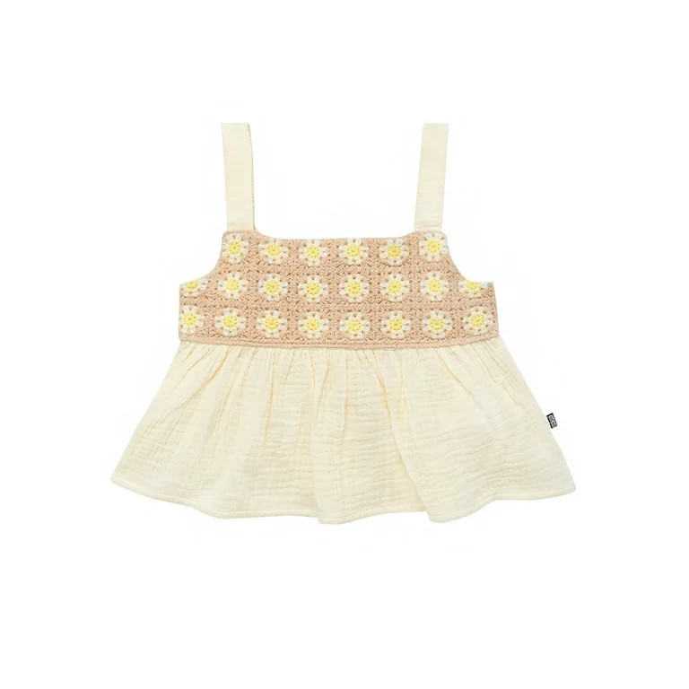 Modern Moments Toddler Girl Crochet Yoke Short Set, 2-Piece, Sizes 12M-5T | Walmart (US)