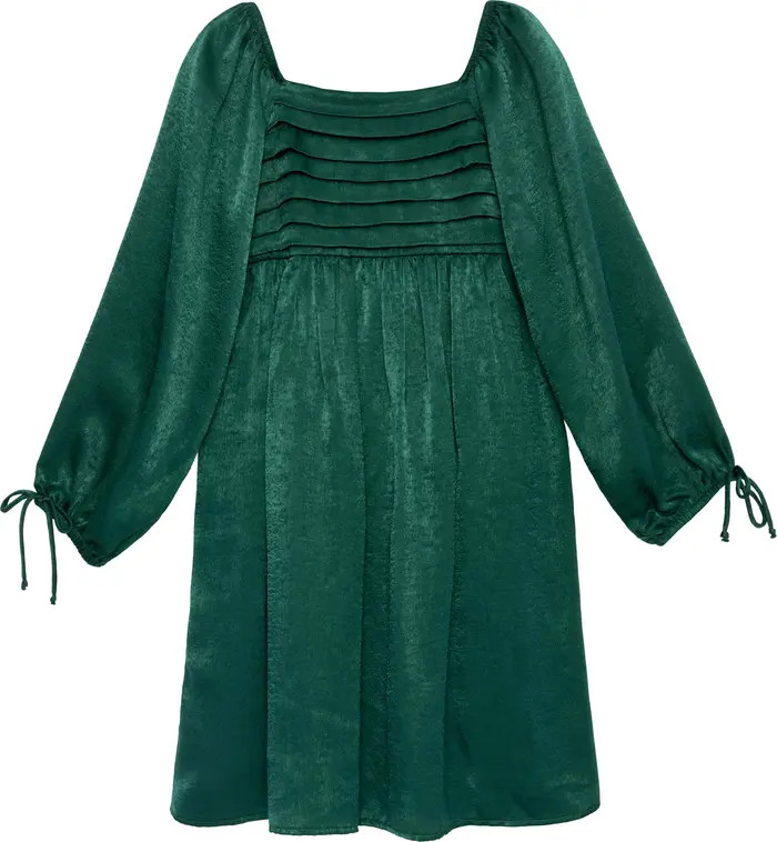 Speechless Pleated Long Sleeve Satin Dress | Nordstromrack | Nordstrom Rack