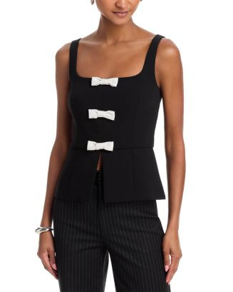 Azra Peplum Bow Top | Bloomingdale's (US)