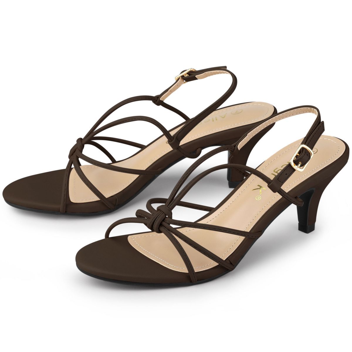 Allegra K Women's Strappy Slingback Kitten Heels Sandals | Target