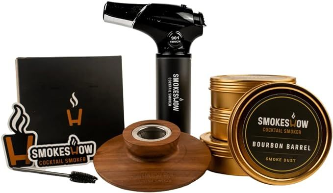 Cocktail Smoker Bundle with Kitchen Torch, Four Flavors of Wood Chips for Whiskey, Bourbon, Wine,... | Amazon (US)