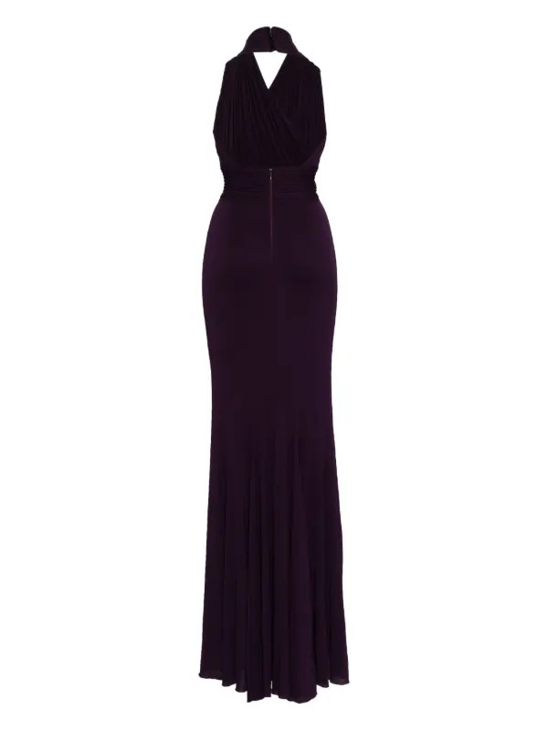 v-neck open-back gown | Farfetch Global