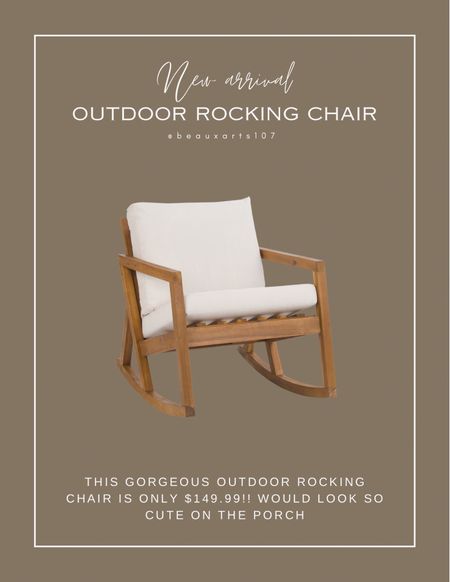 Shop this beautiful and affordable porch rocking chair for your outdoor space!!! 

#LTKhome #LTKstyletip #LTKsalealert