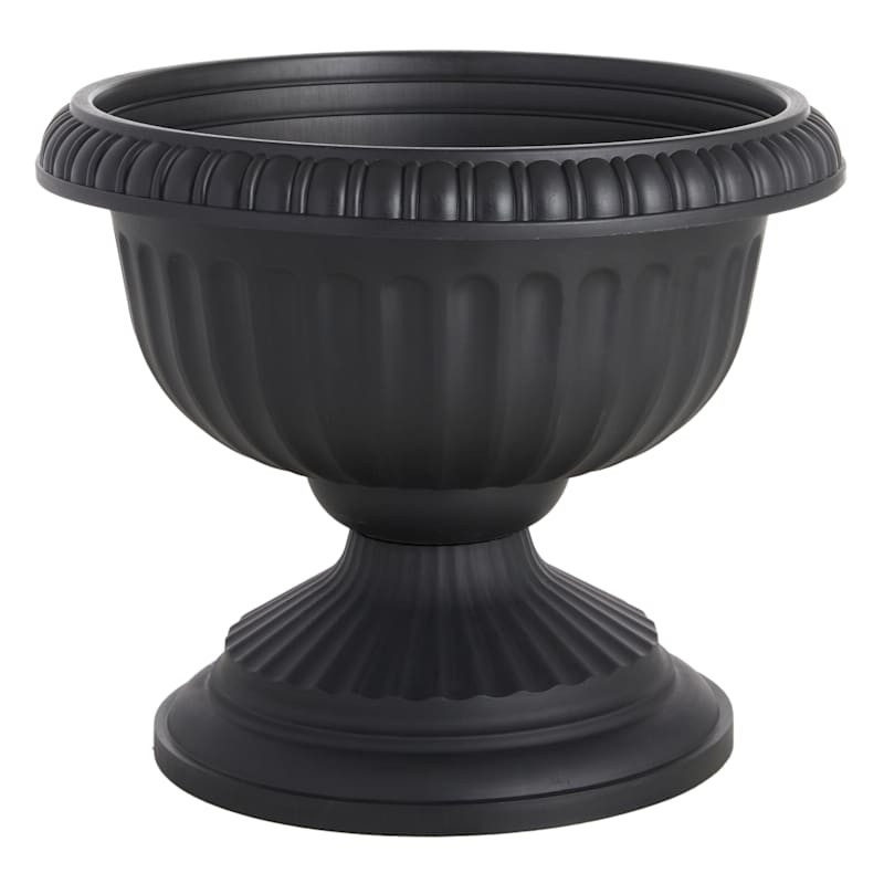 2-Piece Black Grecian Urn Outdoor Planter, 14.5" | At Home