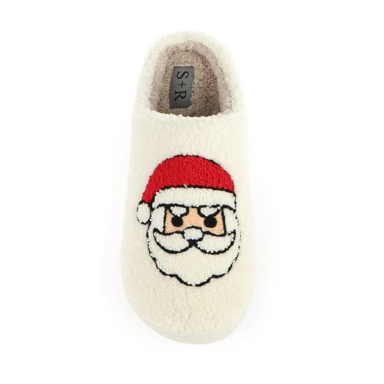 S+R Women's Holiday Graphic Cozy Slide Slipper - Walmart.com | Walmart (US)