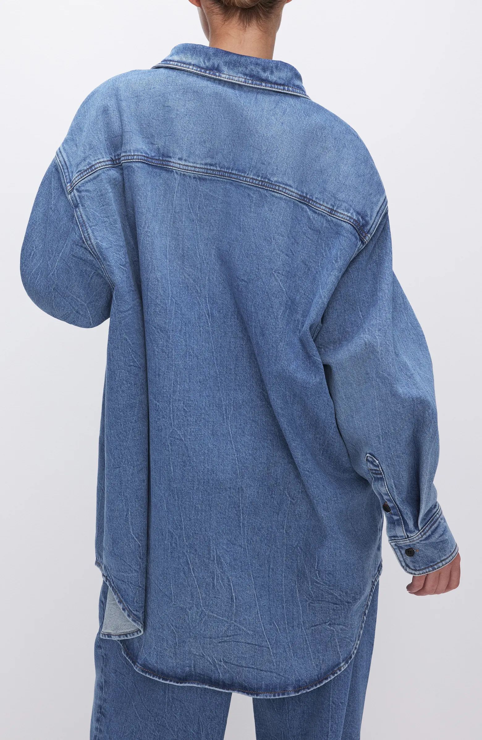 Oversize Denim Button-Up Shirt | Nordstrom