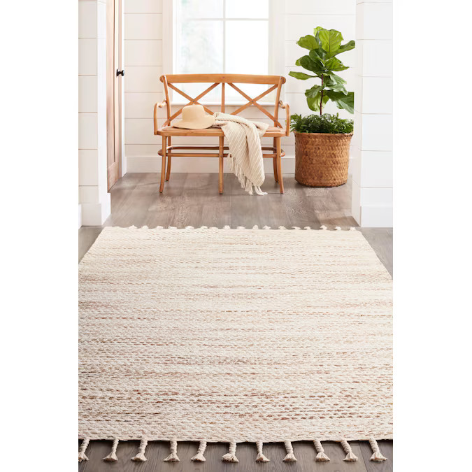 Orian Rugs Alvida 9 x 13 Natural Indoor Chevron Farmhouse/Cottage Area Rug | Lowe's