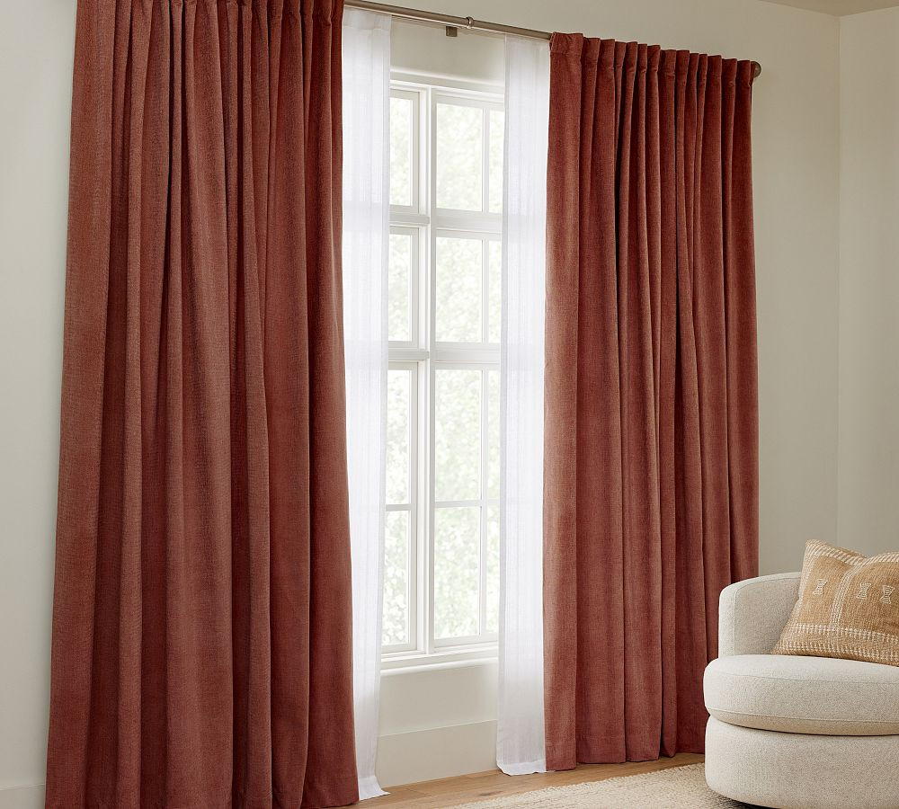 Rustic Chenille Curtain | Pottery Barn (US)