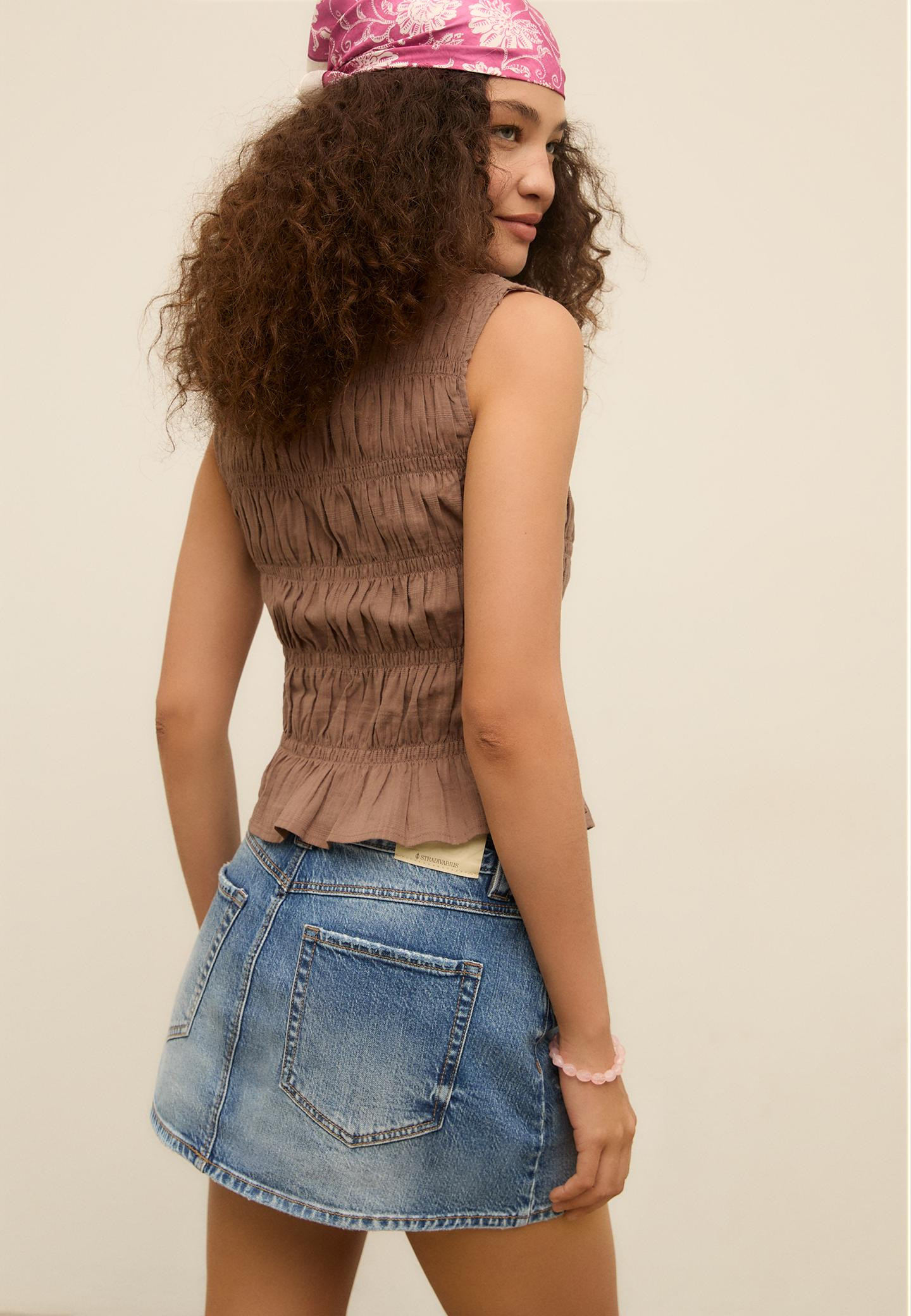 D62 denim skort | Stradivarius (UK)