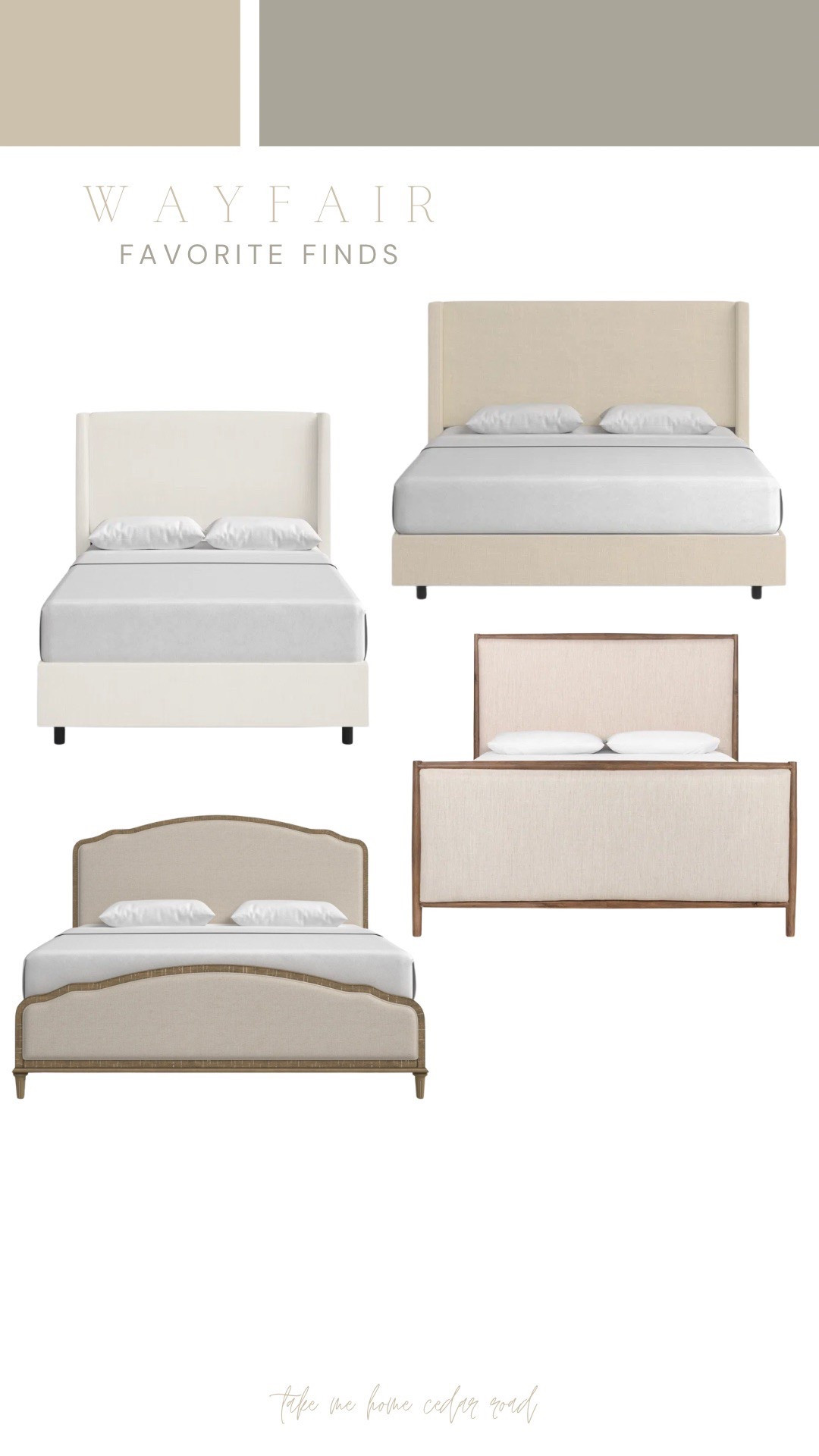 Wayfair favorite bed finds, way day going on now!

Bed, upholstered bed, bedroom 

#LTKHome #LTKSaleAlert