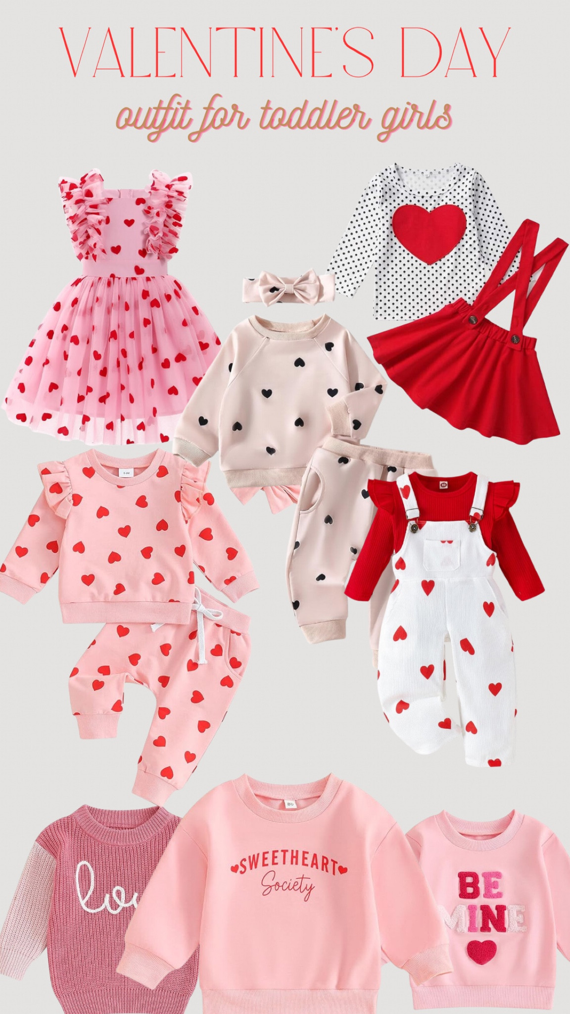 Little girl outfit ideas for Valentine’s Day that won’t break the bank! All can be found on Amazon for $30 or less and have varying sizes so siblings can be twinning🥰🤭 

#LTKKids #LTKBaby #LTKFamily