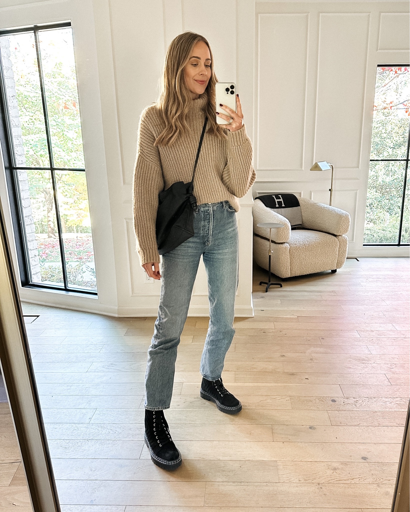 Anine bing sweater (xs) AGOLDE jeans, combat boots, 

#LTKSeasonal #LTKsalealert #LTKshoecrush