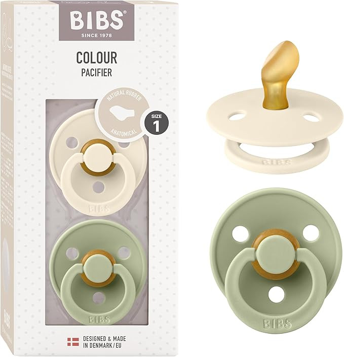 BIBS Pacifiers - Set of 2 | Colour Pacifier with Anatomical Nipple | BPA-Free Natural Rubber | Ma... | Amazon (CA)