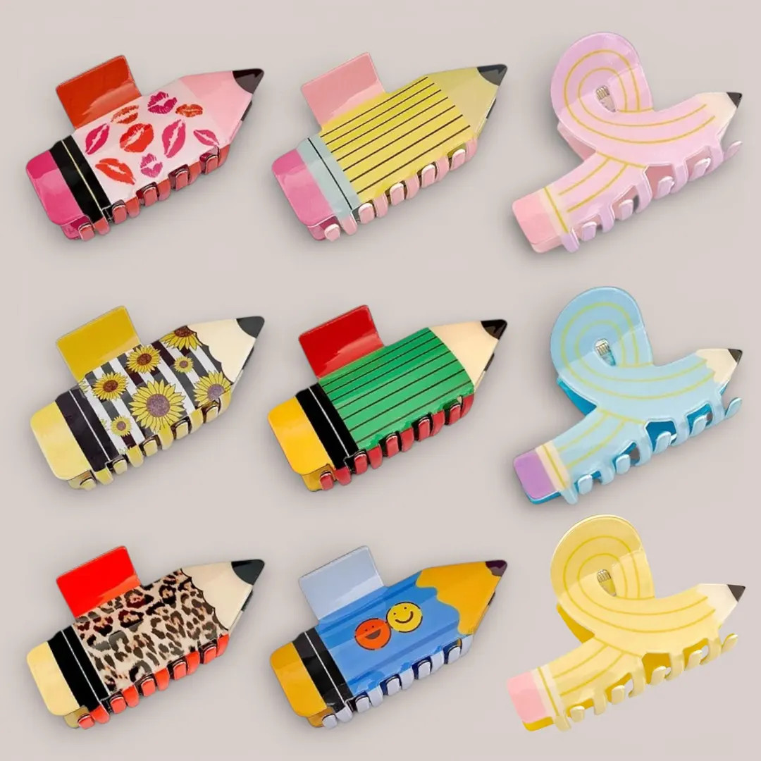 Pencil Hair Claw Clip, Stationery Accessory, Back To School Style | Etsy (US)