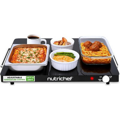 NutriChef Electric Warming Tray—Hot Server Plate with Adjustable Temperature Control | Target