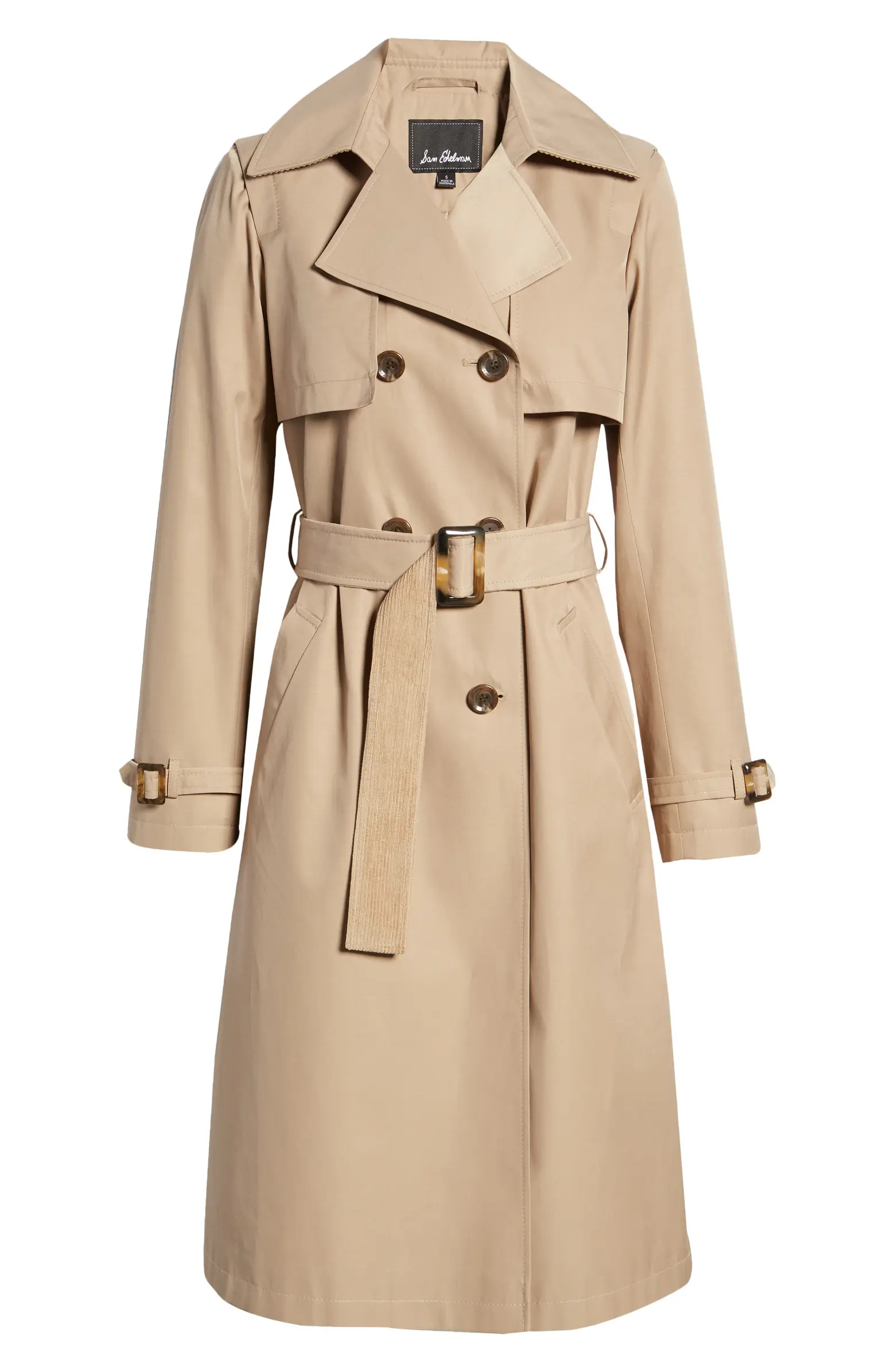 Water Repellent Double Face Cotton Blend Trench Coat | Nordstrom