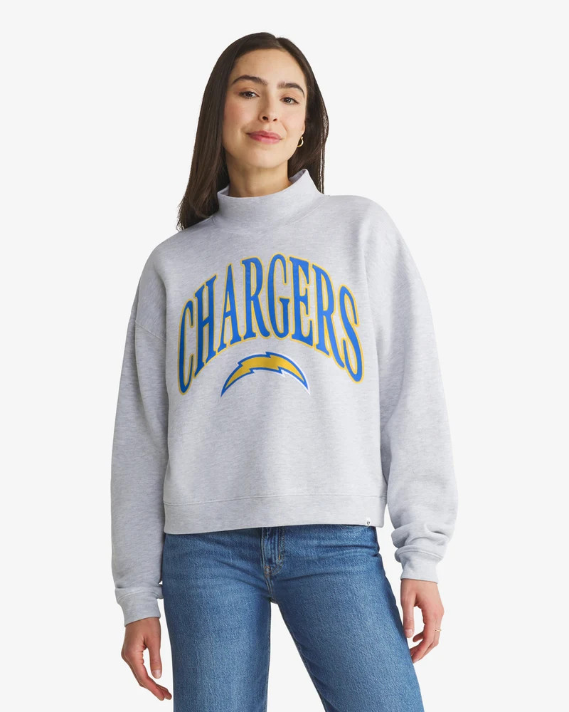 LOS ANGELES CHARGERS VANTAGE '47 WOMEN'S MOCK NECK PULLOVER - Relay grey | '47Brand
