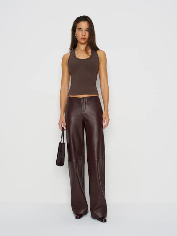 Veda Vida Low Rise Leather Pant | Reformation (Global)