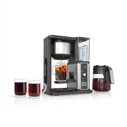 Ninja Hot & Iced XL Coffee Maker with Rapid Cold Brew, 4 Brew Styles, 8 Sizes Small Cup to Travel Mug, Single-Serve Coffee Brewer, 12-Cup Carafe, Permanent Filter, Removable Reservoir, Black, CM371 | Amazon (US)