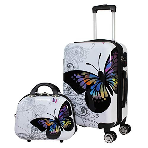 Butterfly 2-piece Carry-on Spinner Luggage Set | Amazon (US)
