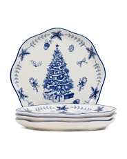 4pk Scalloped Christmas Tree Plates | Kitchen & Dining Room | Marshalls | Marshalls