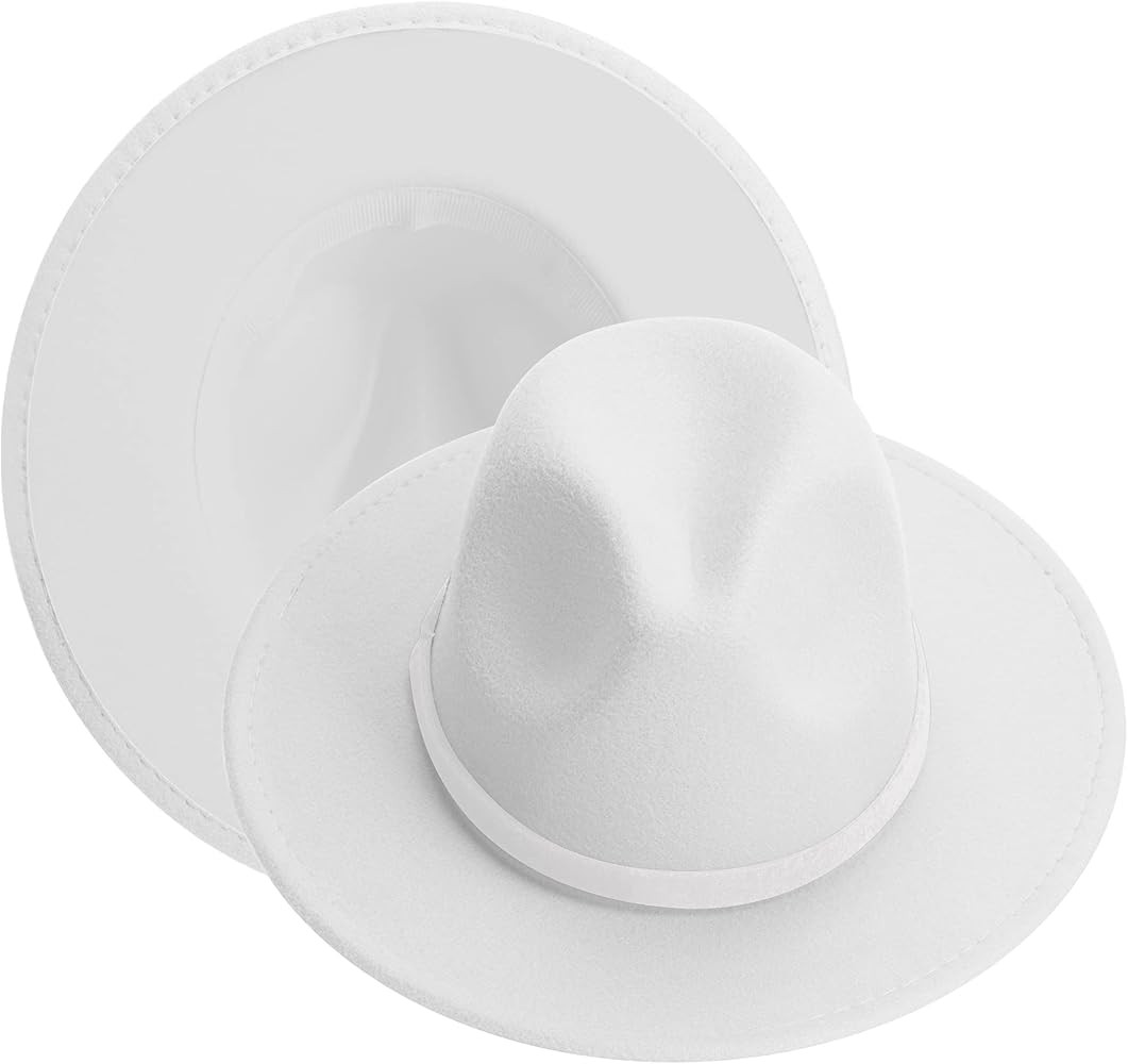 KUJUHA Women Men Wide Brim Fedora Hat | Amazon (US)