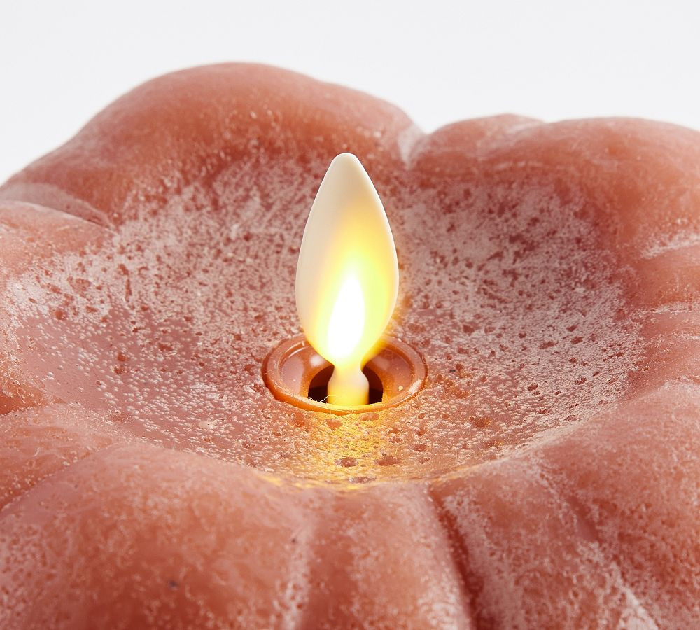 Premium Flickering Flameless Wax Pumpkin Candle | Pottery Barn (US)