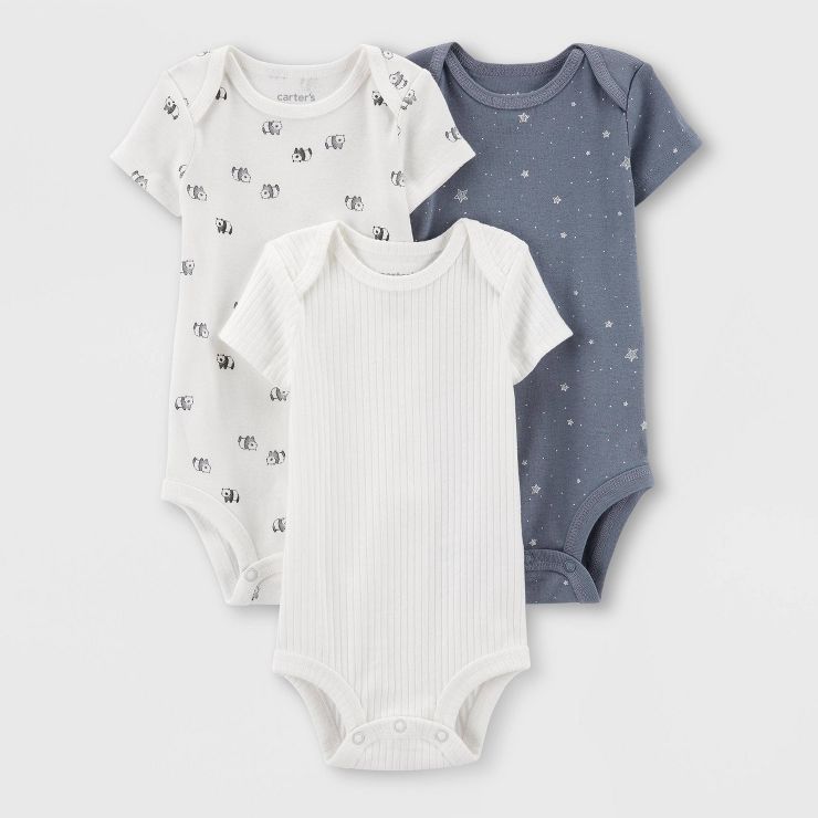 Carter's Just One You® Baby 3pk Panda Bodysuit - White/Gray | Target