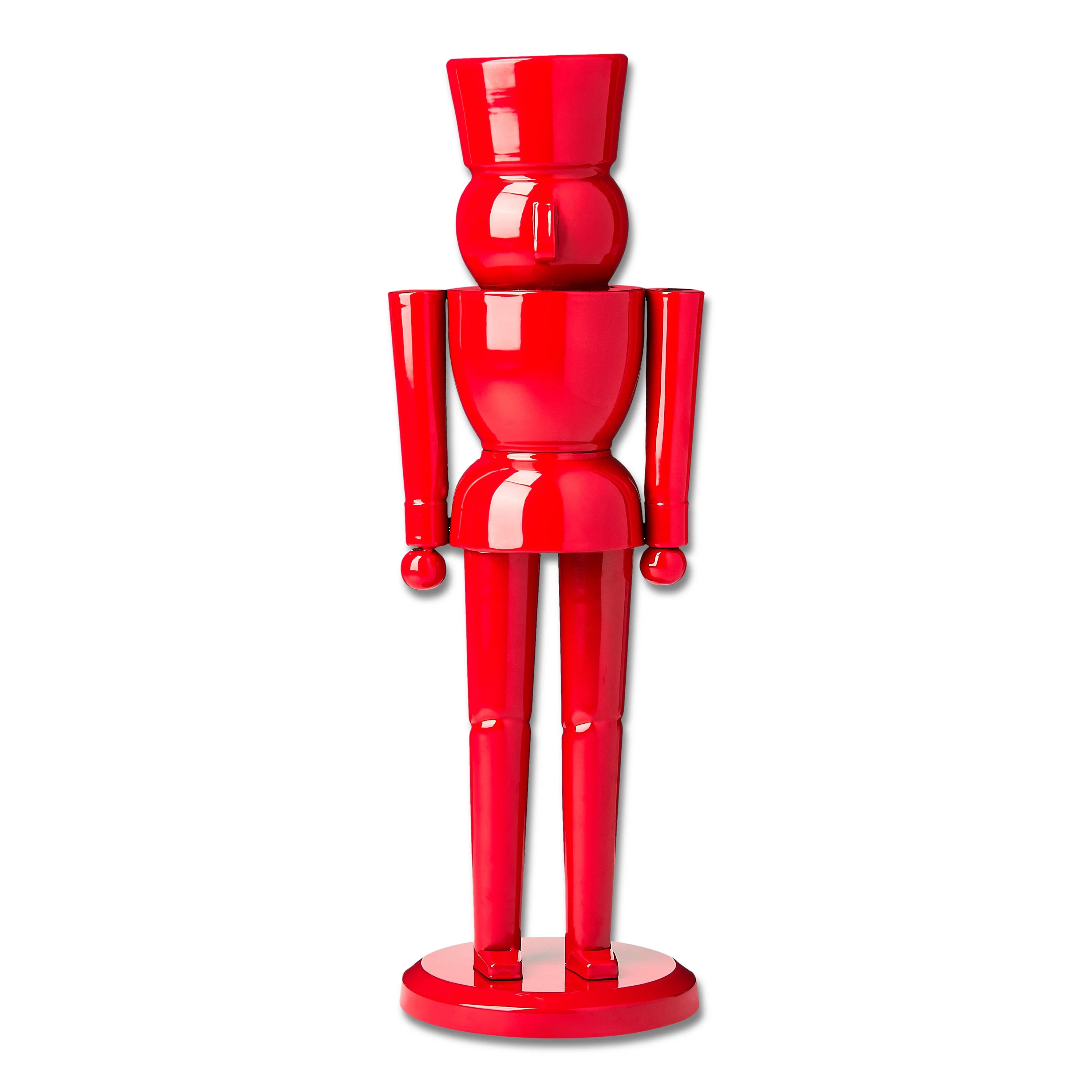 Large Glossy Metal Decorative Nutcracker, Red, 24", by Holiday Time | Walmart (US)