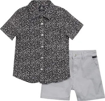 Kids' Button-Up Shirt & Shorts Set | Nordstrom Rack