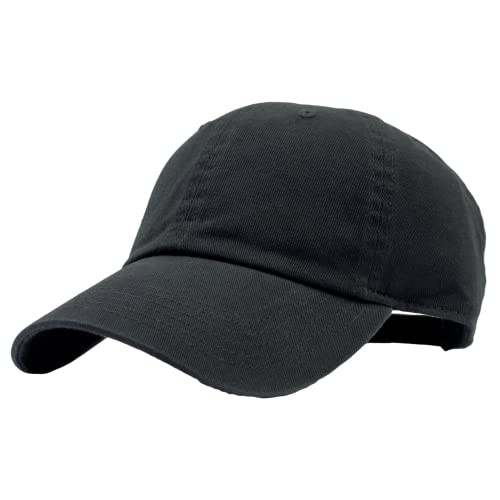 Utmost Unisex Classic Low Profile Cotton Baseball Cap Plain Blank Camoflauge Soft Unconstructed Adjustable Size Dad Hat (Black) | Amazon (US)