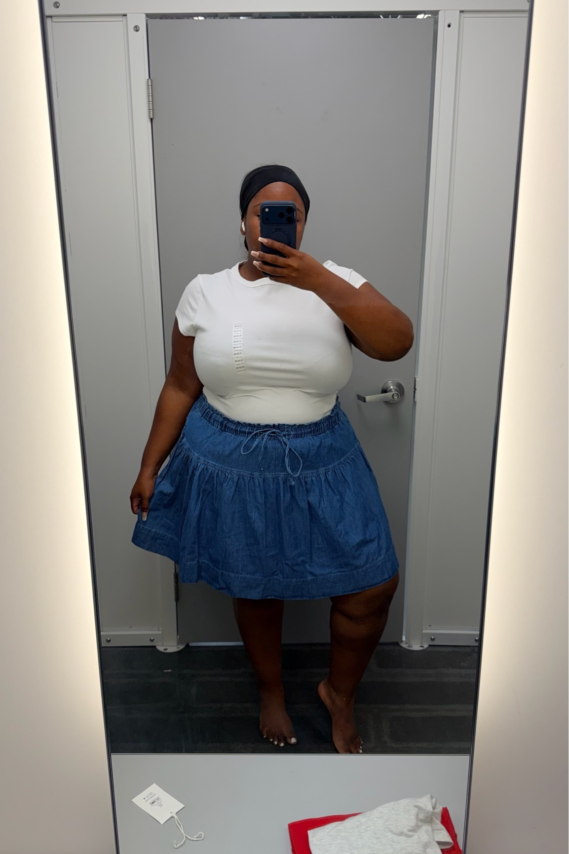 Plus Size Walmart Tiered Denim Mini Skirt Outfit Idea!

#LTKPlusSize #LTKootd #LTKgrwm