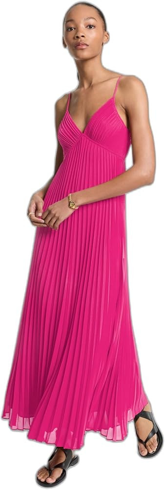 Michael Kors Women's Maxi Pleated Slip Dress | Amazon (US)