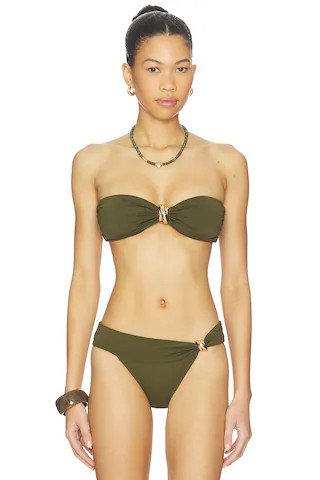 Away That Day Formentera Bikini Top in Juniper Green from Revolve.com | Revolve Clothing (Global)
