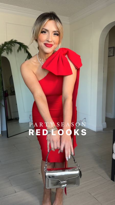 All RED Party Season Looks 🌶️ Perfect for Christmas and/or NYE 🪩 which look is your fave?! New Year’s outfit | New Year’s Eve Outfit Inspo 

I have an individual LTK post for each outfit you see here if that’s helpful. Most of these pieces are from Amazon 👏😱

Wearing a small in everything! 

#LTKparties #LTKHoliday #LTKfindsunder100