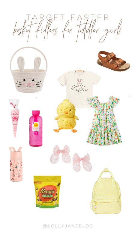 Target Easter basket fillers and finds for toddler girls! 🫶🏻

I will use any excuse to go shopping for the cute little girl trinkets! I am absolutely obsessed with all of these Target finds for Easter! Starting with this fun Easter basket, it is absolutely perfect for the morning bundle of gifts and the evening Easter egg hunt. Let’s look at these fun goodies! We have some bubble bath soap, and an adorable yellow toddler backpack. I am loving these clothing pieces, the cute floral dress is perfect for Church, and then we can switch over to this fun Easter themed t shirt! I love these perfect bows for summer time, but they would even be adorable for spring break festivities! A water bottle is just absolutely necessary, and a cutesy little Easter stuffy! 🐣💐

#LTKSeasonal #LTKkids #LTKbaby